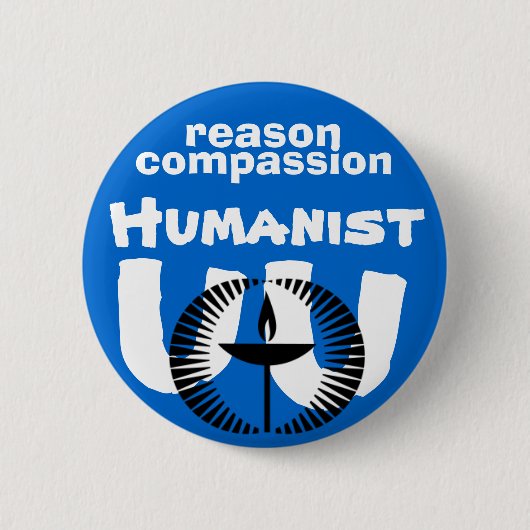 UU Humanist Pin Ronde Button 5,7 Cm (Voorkant)