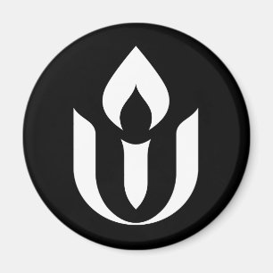 UU White Chalice Symbol Refkoelkast Magnet Magneet