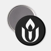UU witte kelk symbool koelkast magneet (Voorkant / Achterkant)
