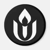 UU witte kelk symbool koelkast magneet (Voorkant)