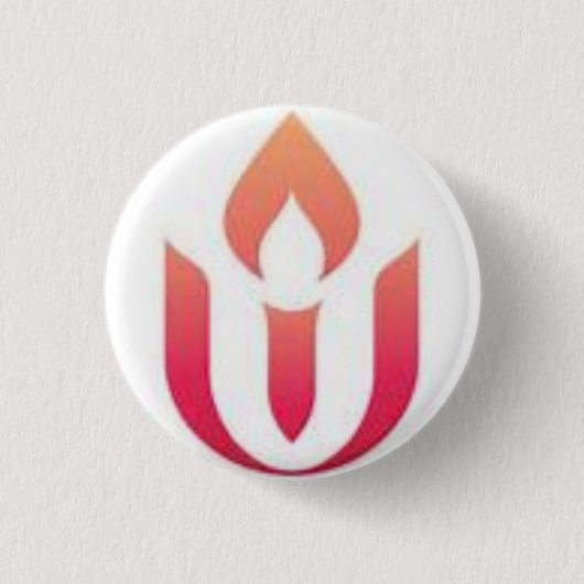 UUA-Logo (witte achtergrond) Ronde Button 3,2 Cm (Voorkant)