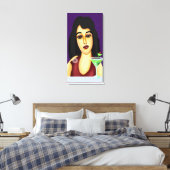 uur van de cocktail canvas afdruk (Insitu (Slaapkamer))