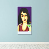 uur van de cocktail canvas afdruk (Insitu (Houten vloer))