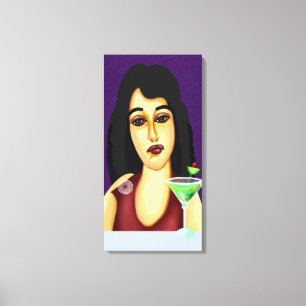 uur van de cocktail canvas afdruk