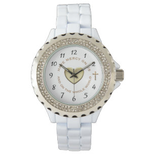 UUR VAN GODDELIJKE BARMHARTIGHEID RHINESTONE HORLOGE