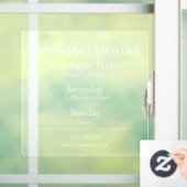 Uur van opening bord | Raamsticker (Huis)