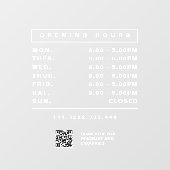 Uur van opening winkel sticker (Vel)