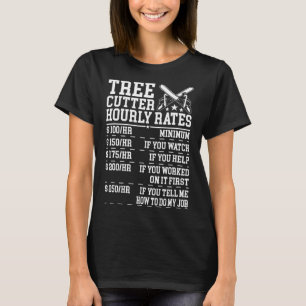 Uurloon boomkAPPER Funny Houthakker Boomverzorger T-shirt