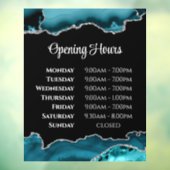 Uurregeling Teal Agate Ruitsticker Raamsticker (Vel 3)