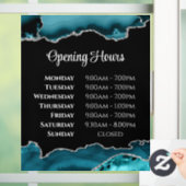 Uurregeling Teal Agate Ruitsticker Raamsticker (Huis)