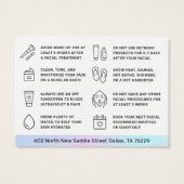 UV Gloss Holographic Facial Aftercare Kaart (Achterkant)