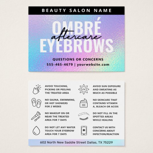 UV Gloss Holographique Ombre Powder Broder Post-Ca (Devant & derrière)