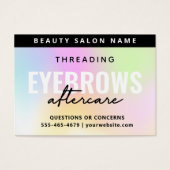 UV Gloss Rainbow Eyebrow Threading Aftercare (Devant)