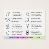 UV Gloss Rainbow Eyebrow Tint Aftercare Visitekaartje (Achterkant)