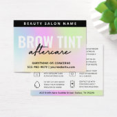 UV Gloss Rainbow Eyebrow Tint Aftercare Visitekaartje (Bureau)