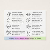 UV Gloss-regenboognaalden Lips Filler Care Kaart (Achterkant)