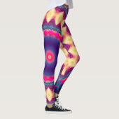UV Reactive Neon Glow Flower Boho Rave Mandala Leggings (Rechts)
