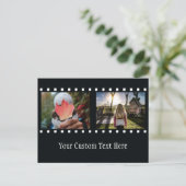 UW 2 FOTOS EN TEKST "filmstrip" briefkaart (Staand voorkant)