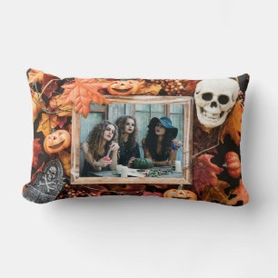 UW 2 FOTO'S in een Halloween Lijst werpen kussen