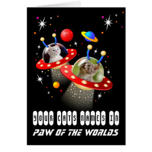 Uw 2 katten in een Alien Spaceship UFO Sci Fi Scen