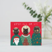 Uw 3 katten in het Ugly KerstSweaters Briefkaart (Staand voorkant)