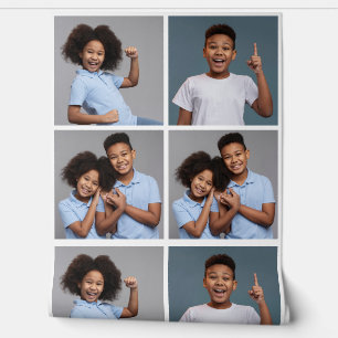 UW 4 foto's & gewenste kleur Behang