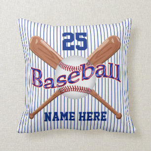 UW 4 TEKST OUDE Fashioned Stripe Baseball Pillow Kussen