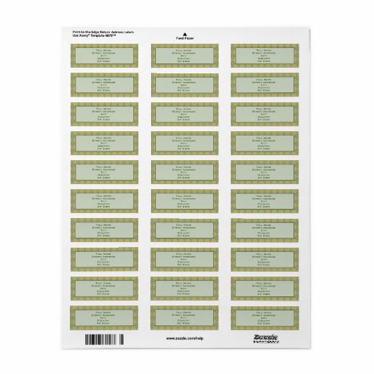 Uw aangepaste Adresetiketten Etiket (Full Sheet)