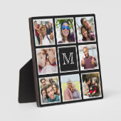UW aangepaste afbeelding en monogram Fotoplaat (Voorkant)