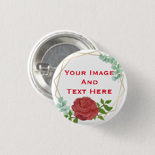 Uw aangepaste Afbeelding en tekst persoonlijke But Ronde Button 3,2 Cm