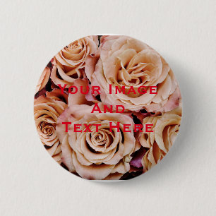 Uw aangepaste Afbeelding en tekst persoonlijke But Ronde Button 5,7 Cm