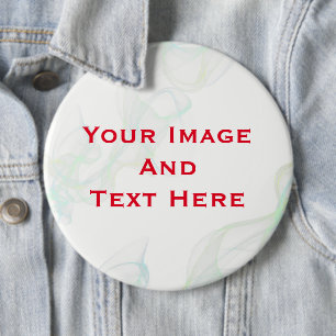 Uw aangepaste Afbeelding en tekst persoonlijke But Ronde Button 6,0 Cm