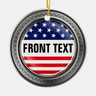 Uw aangepaste Amerikaanse Button Keramisch Ornament