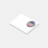 Uw aangepaste Amerikaanse Button Post-it® Notes (Schuin)
