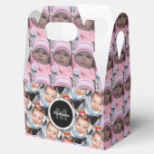 Uw aangepaste drie fotopatroon Monogram aanpassen Bedankdoosjes (Geopend)