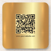 Uw aangepaste elegante moderne Sjabloon QR Code Go Bier Onderzetter (Voorkant)