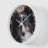 Uw aangepaste foto en tekst en elke kleurenklok (Hoek)