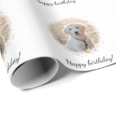 Uw aangepaste foto in ronde Lijst Sjabloon en teks Cadeaupapier (Rol Hoek)