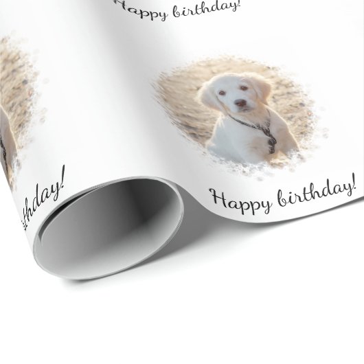 Uw aangepaste foto in ronde Lijst Sjabloon en teks Cadeaupapier (Rol Hoek)