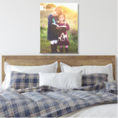 Uw aangepaste fotoportret verpakte canvas muurkuns (Insitu (Slaapkamer))