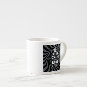 Uw aangepaste kalm Gezegde op zwarte rand Espresso Kop
