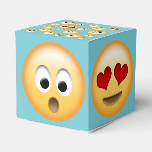 Uw aangepaste kleur, Emoji Gift Bedankdoosjes (Achterkant)