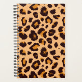 Uw aangepaste kleur, Faux Leopard Print Design Planner (Voorkant)