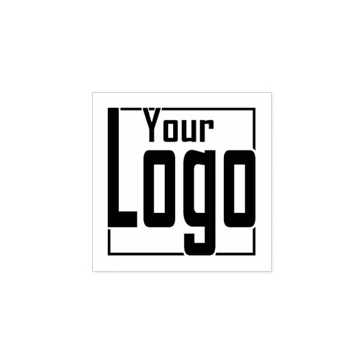 Uw aangepaste Logo - 1" Vierkant - Loyalty Kaart Rubberstempel (Afrduk)