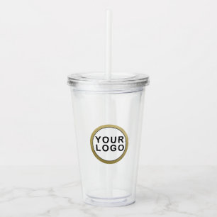 Uw aangepaste Logo acryl tuimelaar en stro Drinkbeker