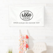Uw aangepaste logo en tekst spandoek (Insitu)