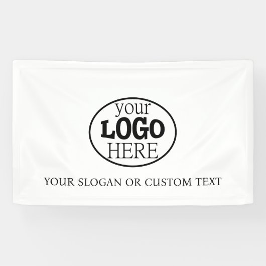 Uw aangepaste logo en tekst spandoek (Horizontaal)