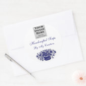 Uw aangepaste Logo  Flowers Soap Labels (Envelop)