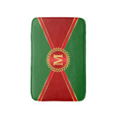 Uw aangepaste medium badmat in rood en groen (Voorkant Verticaal)
