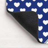 Uw aangepaste naam donkerblauw en wit muismat (Hoek)